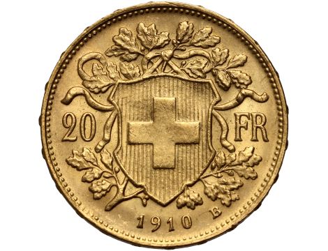 Szwajcaria, 20 franków 1910, Helvetia Vreneli - 2