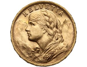 Szwajcaria, 20 franków 1902, Helvetia Vreneli