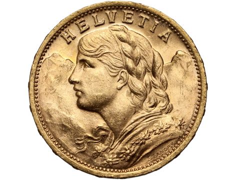 4824. Szwajcaria, 20 franków 1902, Helvetia Vreneli
