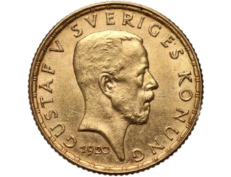 4825. Szwecja, Gustaw V, 5 koron 1920