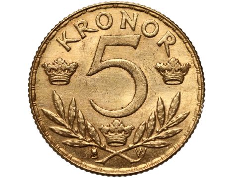 4825. Szwecja, Gustaw V, 5 koron 1920 - 2