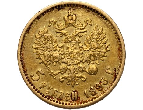 4828. Rosja, Mikołaj II, 5 rubli 1898 (AG) - 2