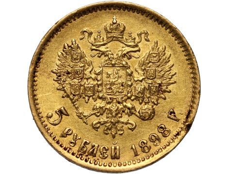 4829. Rosja, Mikołaj II, 5 rubli 1898 (AG) - 2