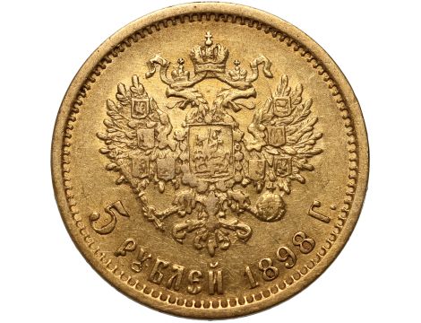 4831. Rosja, Mikołaj II, 5 rubli 1898 (AG) - 2