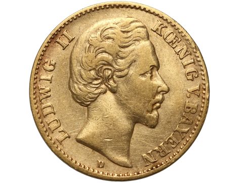4835. Niemcy, Bawaria, Ludwik II, 10 marek 1872 D, Monachium
