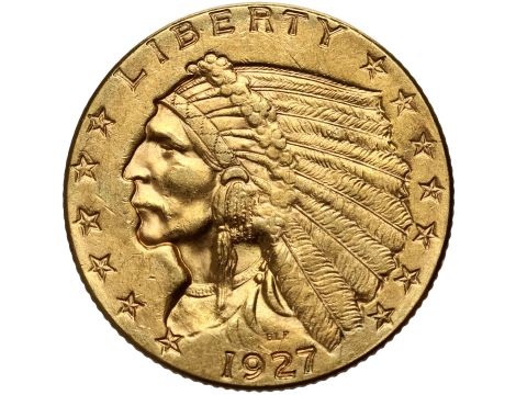 4843. USA, 2,5 dolara 1927, Filadelfia, Indianin