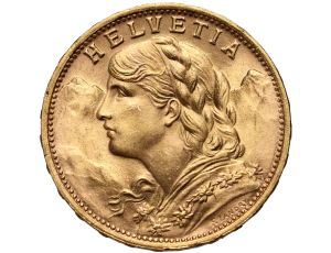 Szwajcaria, 20 franków 1949, Helvetia Vreneli