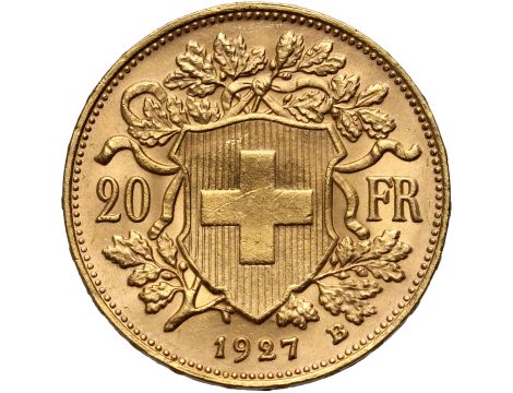 4845. Szwajcaria, 20 franków 1927, Helvetia Vreneli - 2
