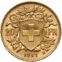 4845. Szwajcaria, 20 franków 1927, Helvetia Vreneli - 3