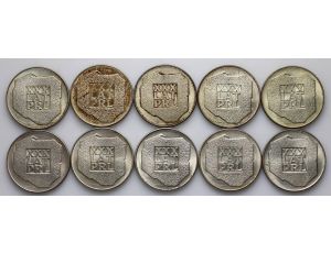 Polska, PRL, Srebro zestaw 10x 200 złotych 1974 Mapka