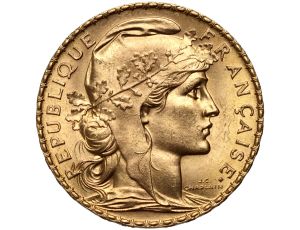 Francja, 20 franków 1911, Kogut