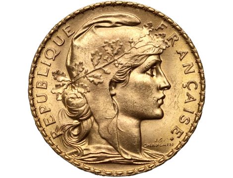 Francja, 20 franków 1911, Kogut
