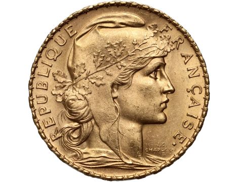 Francja, 20 franków 1913, Kogut