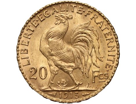 Francja, 20 franków 1913, Kogut - 2
