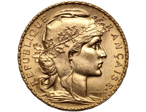 Francja, 20 franków 1913, Kogut