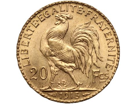 Francja, 20 franków 1913, Kogut - 2