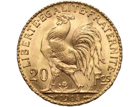 Francja, 20 franków 1914, Kogut - 2