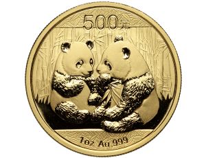 Chiny, 500 juanów 2009, Panda, 1 uncja złota