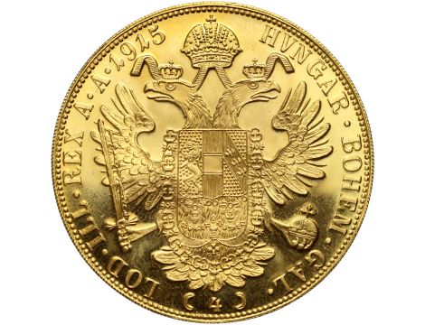 Austria, Franciszek Józef I, 4 dukaty 1915, Czworak, Nowe bicie - 2