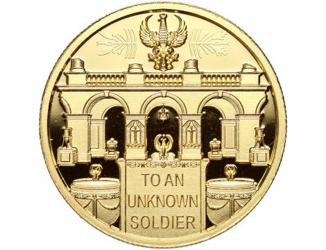Gibraltar, 50 pensów 2020, Grób Nieznanego Żołnierza, 1/10 uncji złota - 2