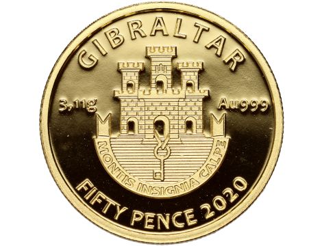 Gibraltar, 50 pensów 2020, Grób Nieznanego Żołnierza, 1/10 uncji złota - 3