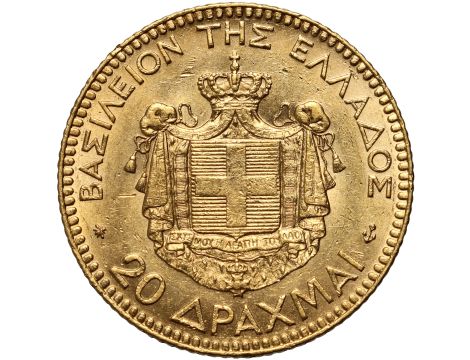 Grecja, Jerzy I, 20 drachm 1876 A, Paryż - 2
