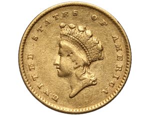 4888. USA, 1 dolar 1854, Filadelfia, Indianka, Typ 2