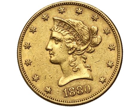 USA, 10 dolarów 1880 O, Nowy Orlean, Liberty