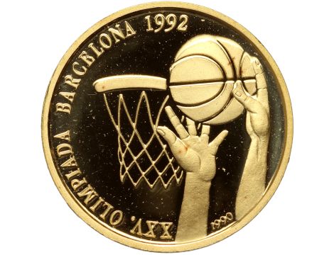 Kuba, 10 pesos 1990, Olimpiada w Barcelonie 1992, 1/10 uncji złota - 3