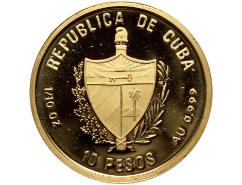 Kuba, 10 pesos 1990, Olimpiada w Barcelonie 1992, 1/10 uncji złota - 4