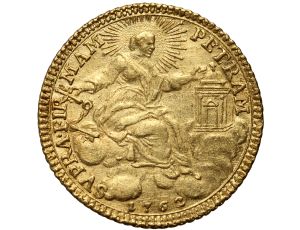 4898. Watykan, Państwo Kościelne, Klemens XIII, cekin (zecchino) 1762