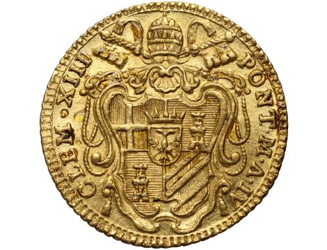 Watykan, Państwo Kościelne, Klemens XIII, cekin (zecchino) 1762 - 2