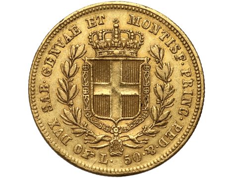 Włochy, Sardynia, Karol Albert, 50 lirów 1836, Turyn - 2
