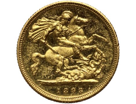 Wielka Brytania, Wiktoria, 1/2 suwerena 1893, Proof - 4