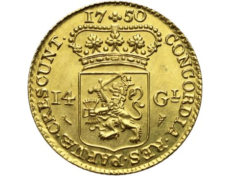 4910. Holandia, 14 guldenów 1750, Restrike - 2