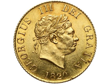 4912. Wielka Brytania, Jerzy III, 1/2 suwerena 1820