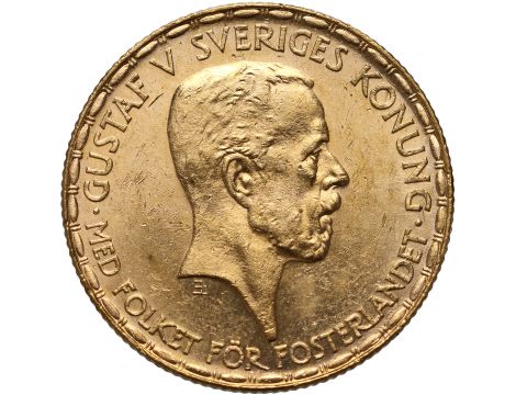 4913. Szwecja, Gustaw V, 20 koron 1925