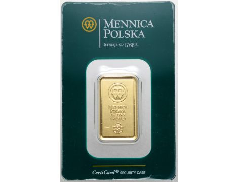 Sztabka złota 1 oz Mennica Polska