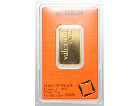 Sztabka złota 20 g Valcambi - 2