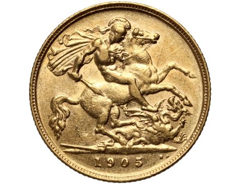 Wielka Brytania, Edward VII, 1/2 suwerena 1905 - 2