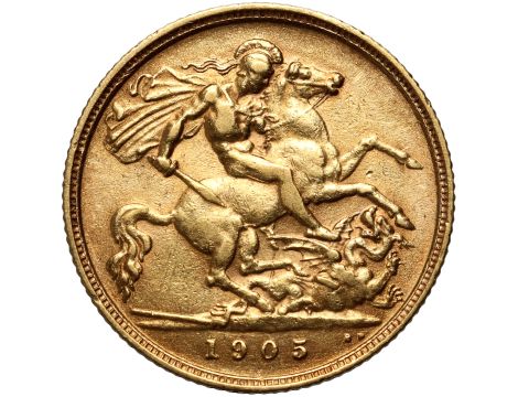 Wielka Brytania, Edward VII, 1/2 suwerena 1905 - 2