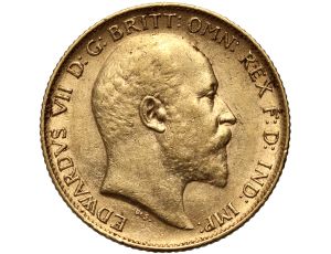 4921. Wielka Brytania, Edward VII, 1/2 suwerena 1907