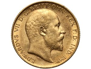 4922. Wielka Brytania, Edward VII, 1/2 suwerena 1908