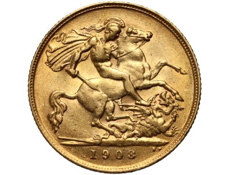 Wielka Brytania, Edward VII, 1/2 suwerena 1908 - 2