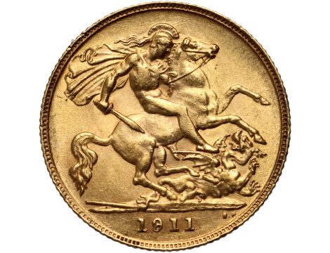 Wielka Brytania, Jerzy V, 1/2 suwerena 1911 - 2