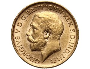 4929. Wielka Brytania, Jerzy V, 1/2 suwerena 1911