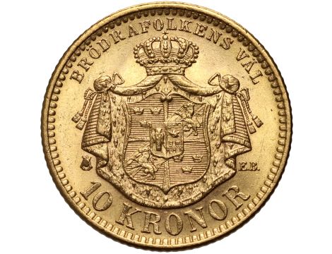 Szwecja, Oskar II, 10 koron 1901 - 2