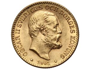 4931. Szwecja, Oskar II, 10 koron 1901