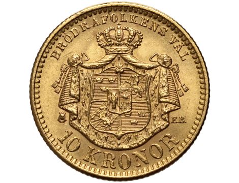 Szwecja, Oskar II, 10 koron 1901 - 2