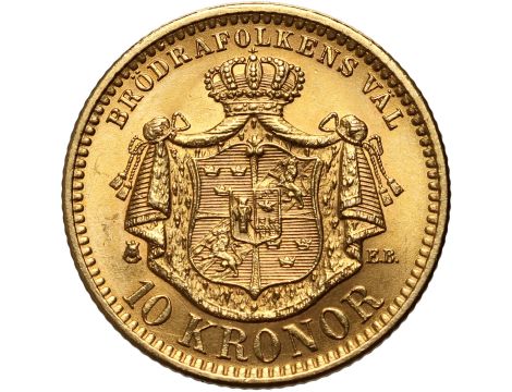 Szwecja, Oskar II, 10 koron 1901 - 2